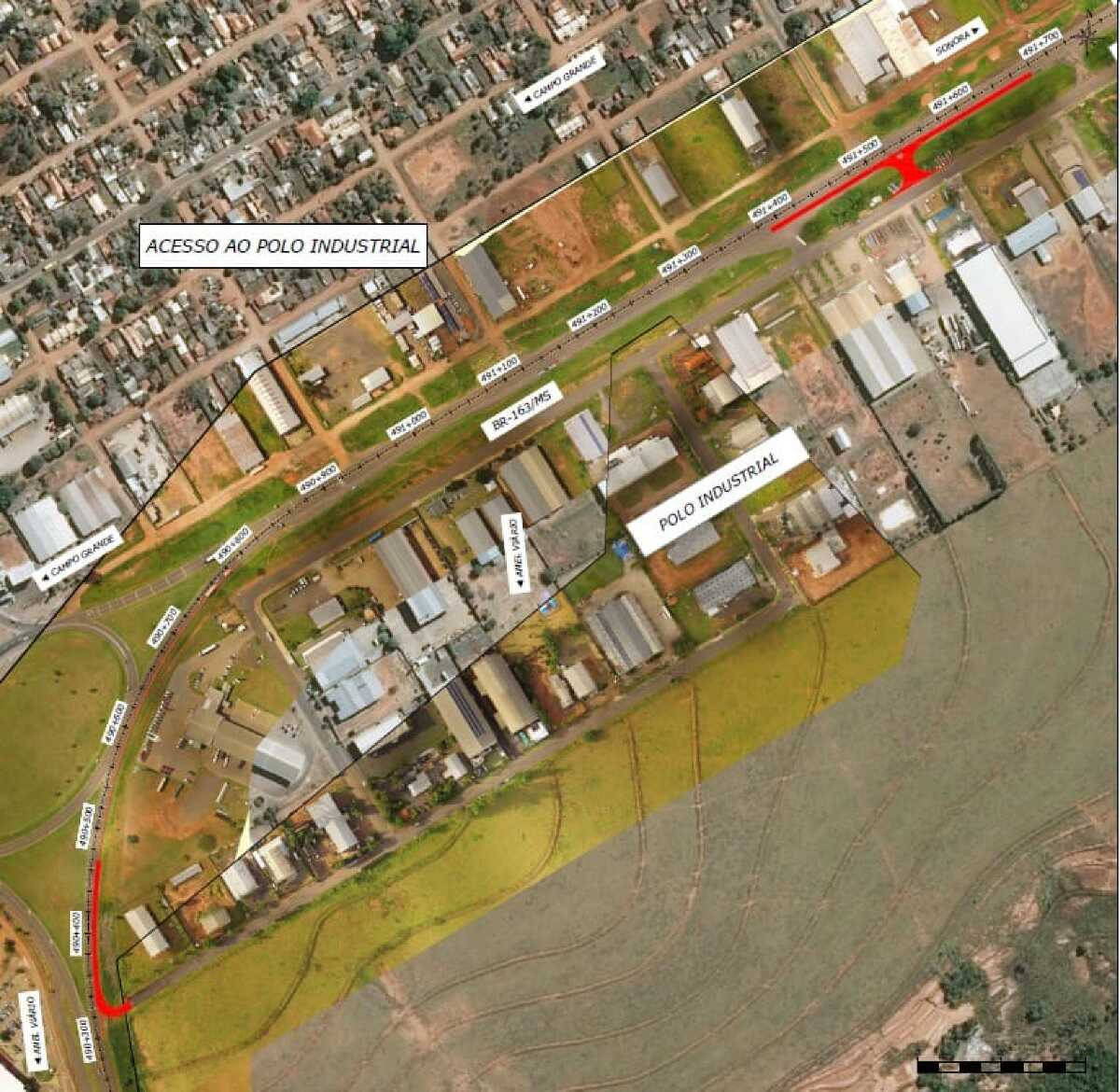 Novo acesso ao polo empresarial norte vai melhorar logística e segurança