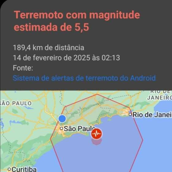 Centro de Sismologia da USP nega terremoto após alerta do Google