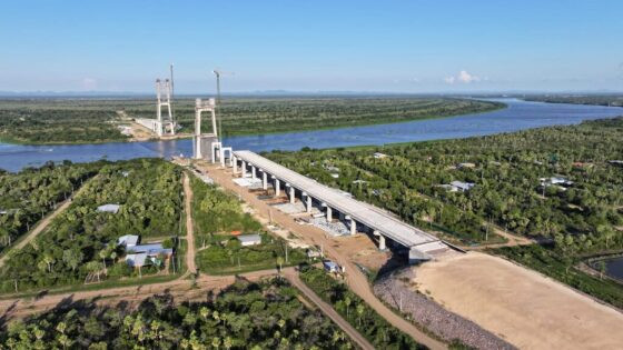 Obras da Ponte Bioceânica avançam com frentes em ritmo contínuo