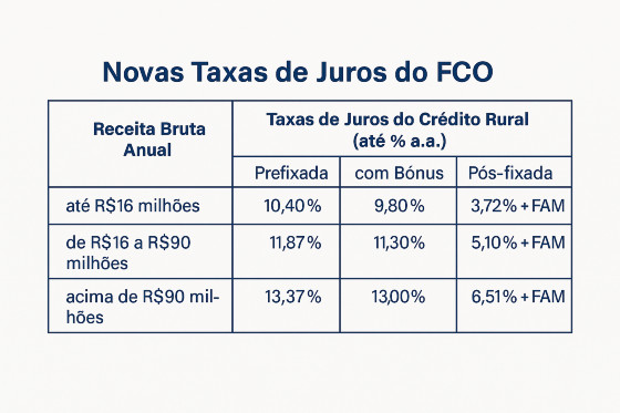 FCO terá novas taxas a partir deste mês
