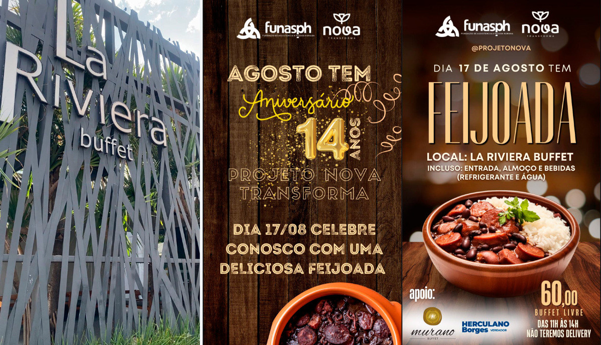 Feijoada solidária marca 14 anos do Projeto Nova Transforma em Campo Grande