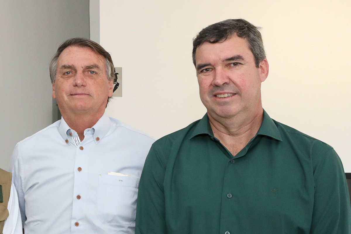 Eduardo Riedel e Jair Bolsonaro