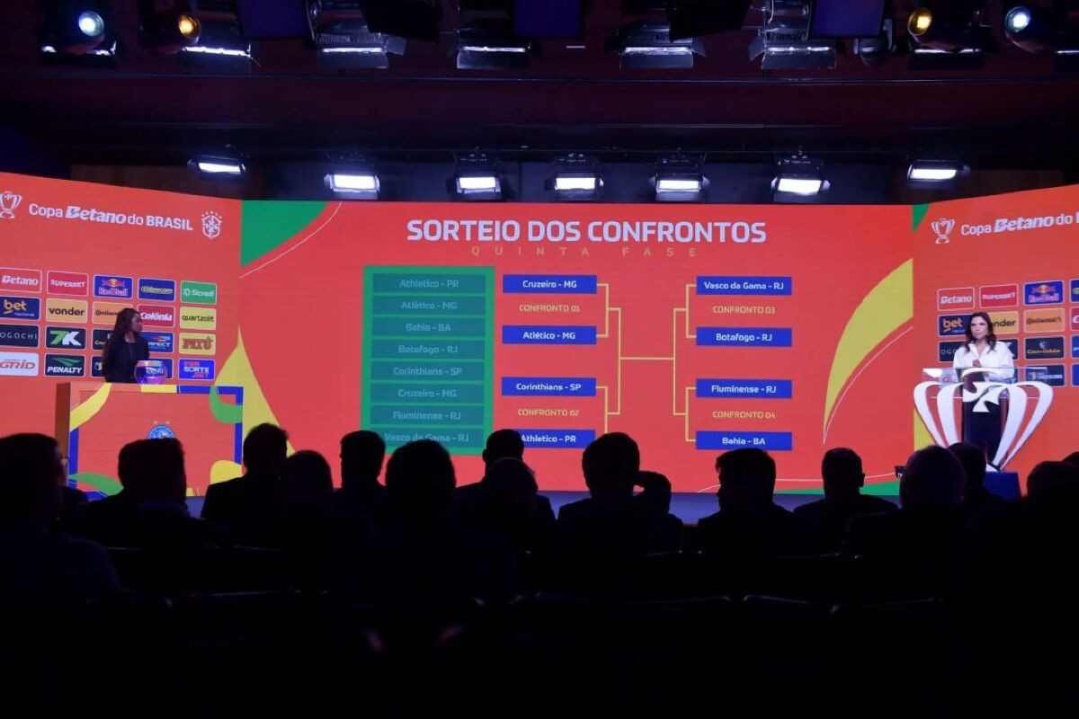 Sorteio da CBF dos jogos da quartas de final da Copa do Brasil 2025