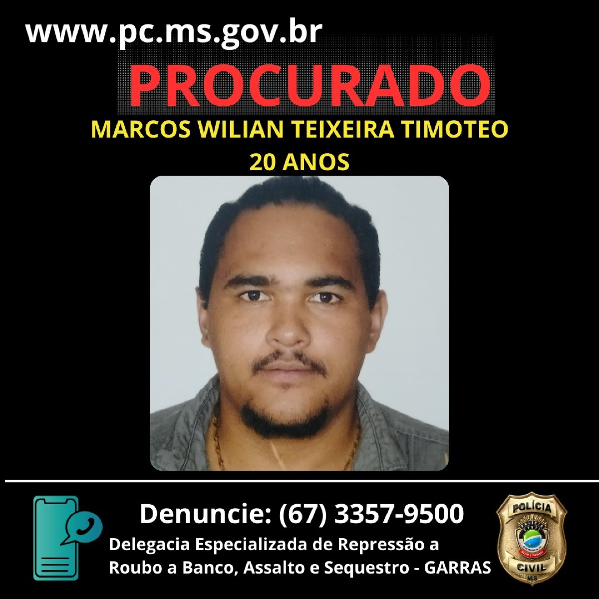 Estuprador de Emanuelly morre em confronto com a polícia