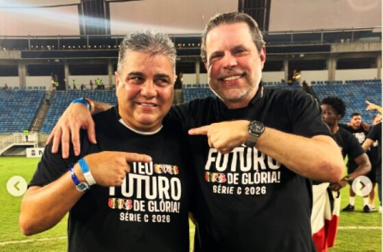 Treinador Marcelo Cabo e o Presidente Bruno Rodrigues do Santa Cruz - Série D 2025