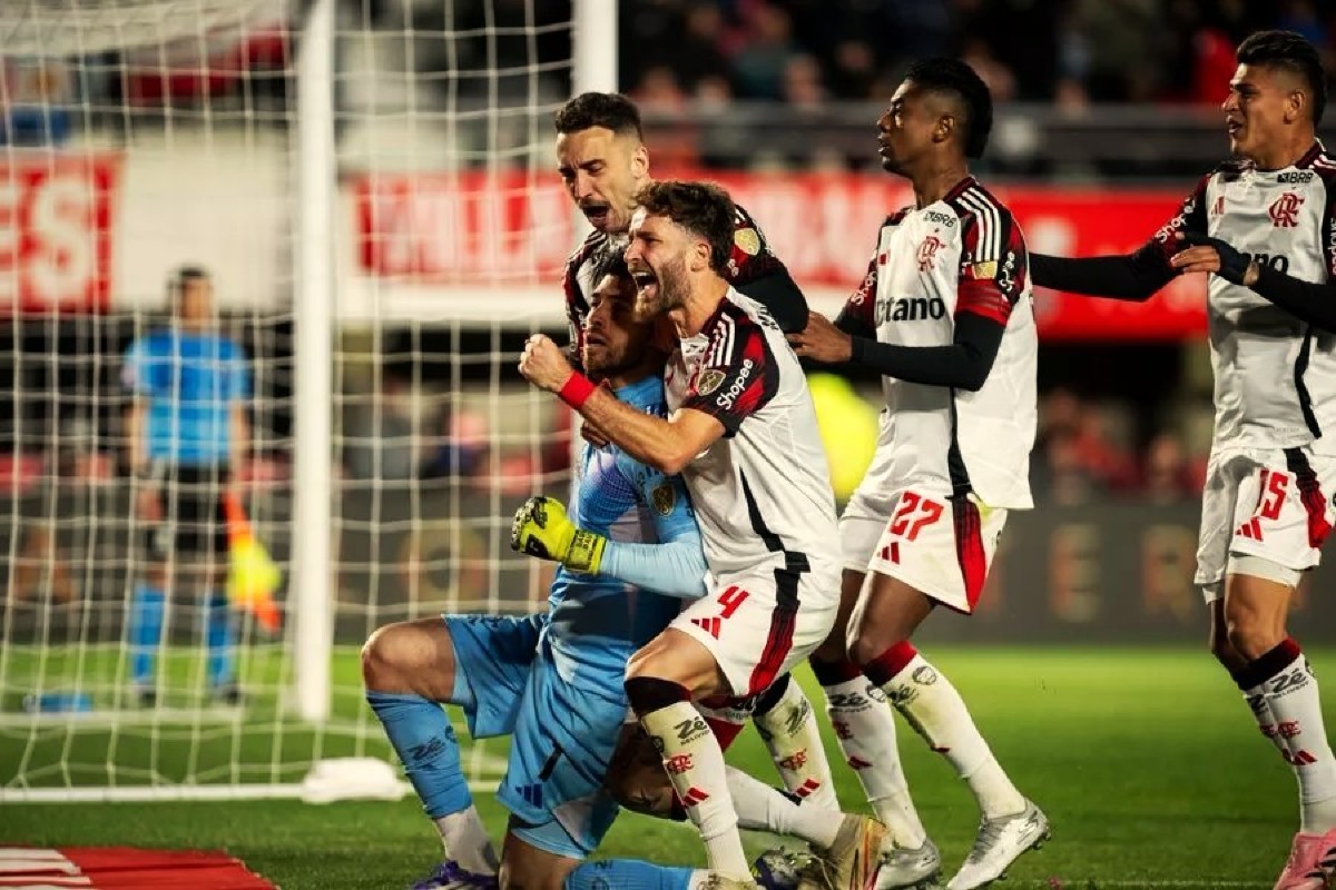 Estudiantes-ARG 1 (2) x (4) 0 Flamengo - Quartas de final da Copa Libertadores 2025