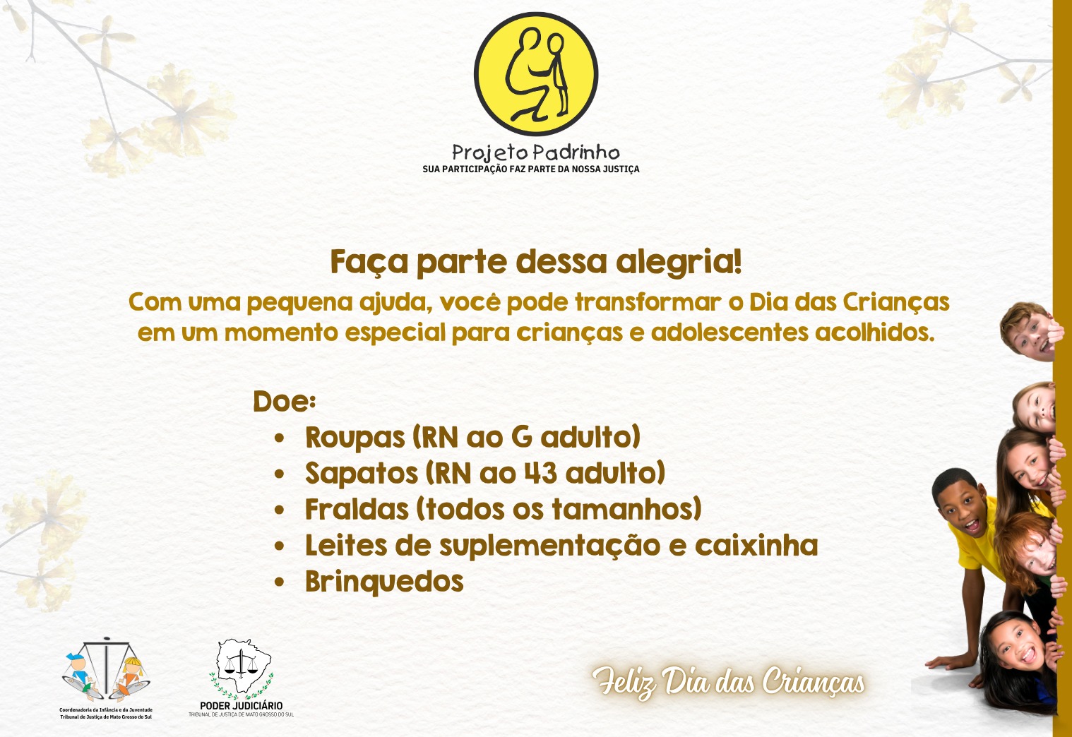 Projeto Padrinho lança campanha do Dia das Crianças em Campo Grande