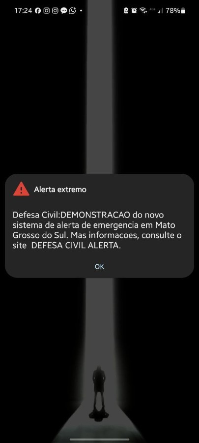 Defesa Civil fará teste de alerta em celulares neste sábado