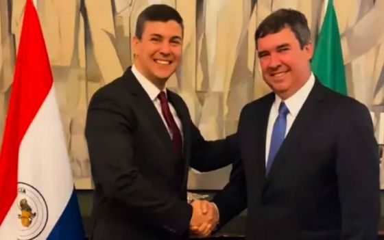 Governador Eduardo Riedel recebe o Presidente do Paraguai, Santiago Peña 