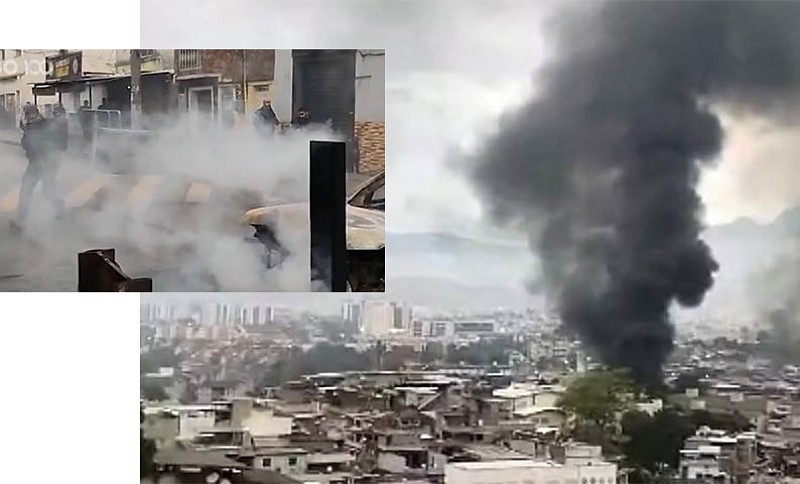 Cenário de guerra visto hoje no Rio