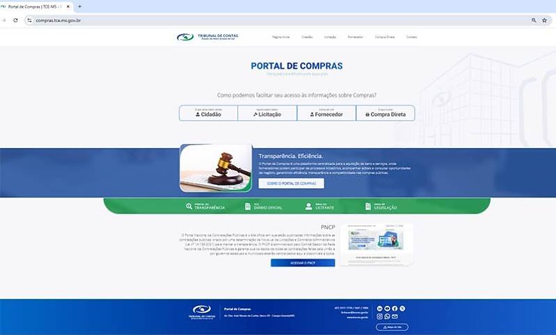 Novo Portal de Compras do TCE-MS