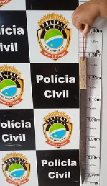 Idoso é preso após ameaçar ex-convivente com facão de mais de um metro