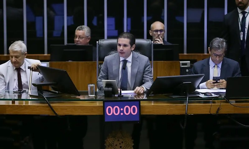 Brasília (DF) 06/02/2025 - Plenário da câmara dos deputados, durante sessão deliberativa virtual para a votação de propostas. Na pauta, sete projetos de decreto legislativo sobre acordos internacionais firmados pelo Brasil