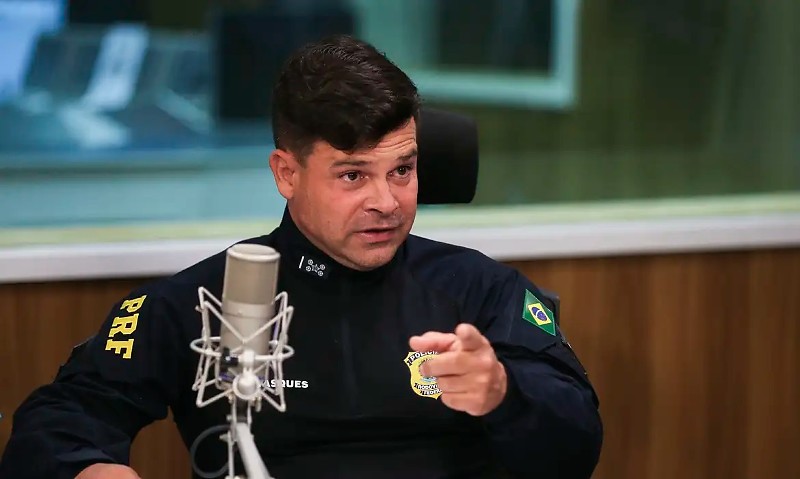 O Diretor-Geral da Polícia Rodoviária Federal,Silvinei Vasques, é entrevistada no programa A Voz do Brasil