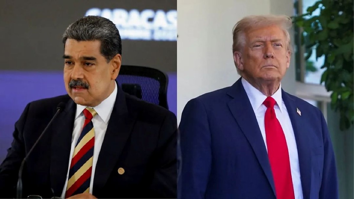 Ditador da Venezuela, Nicol&aacute;s Maduro, e o presidente dos EUA, Donald Trump