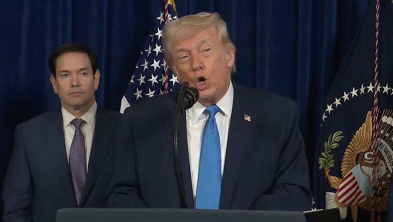 Florida/EUA - 03/01/2026 - MUNDO - Presidente Trump faz um pronunciamento sobre a prisão do Ex-Presidente da Venezuela Nicolas Maduro