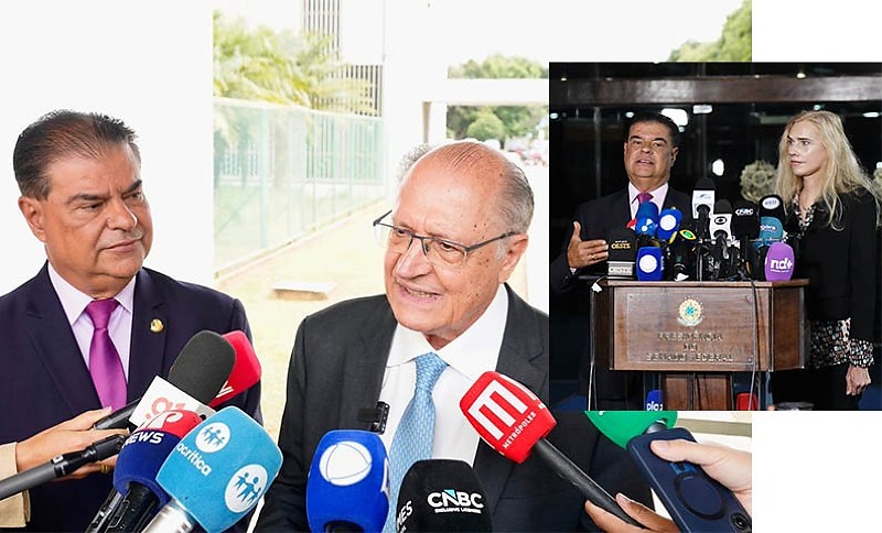 Nelsinho em entrevistas com Alckmine e embaixadora da União Europeia