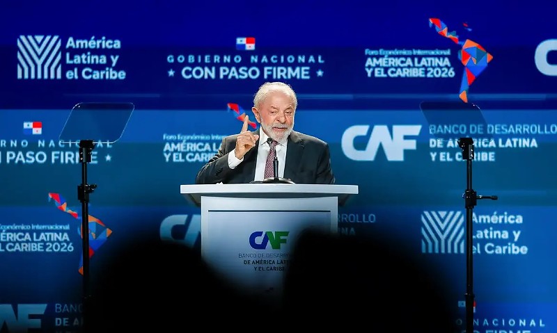 28.01.2026 - Presidente da República, Luiz Inácio Lula da Silva, durante a sessão inaugural do Fórum Econômico Internacional da América Latina. Centro de Convenções do Panamá. Cidade do Panamá - Panamá
