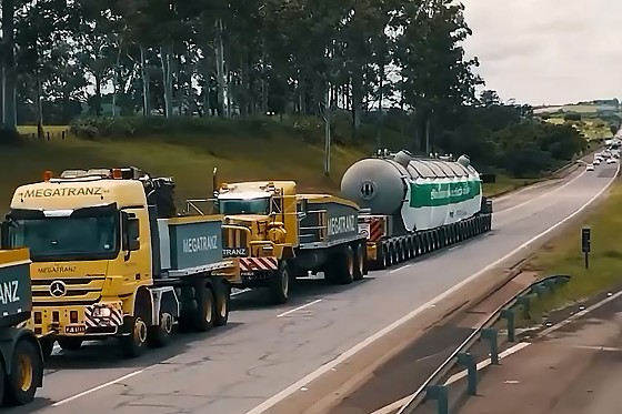 Equipamento de 300 toneladas segue para megaf&aacute;brica de celulose em Inoc&ecirc;ncia