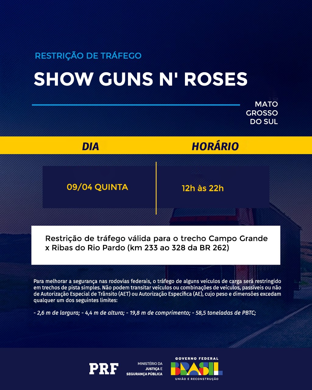 PRF monta opera&ccedil;&atilde;o especial para show do Guns N&rsquo; Roses em MS