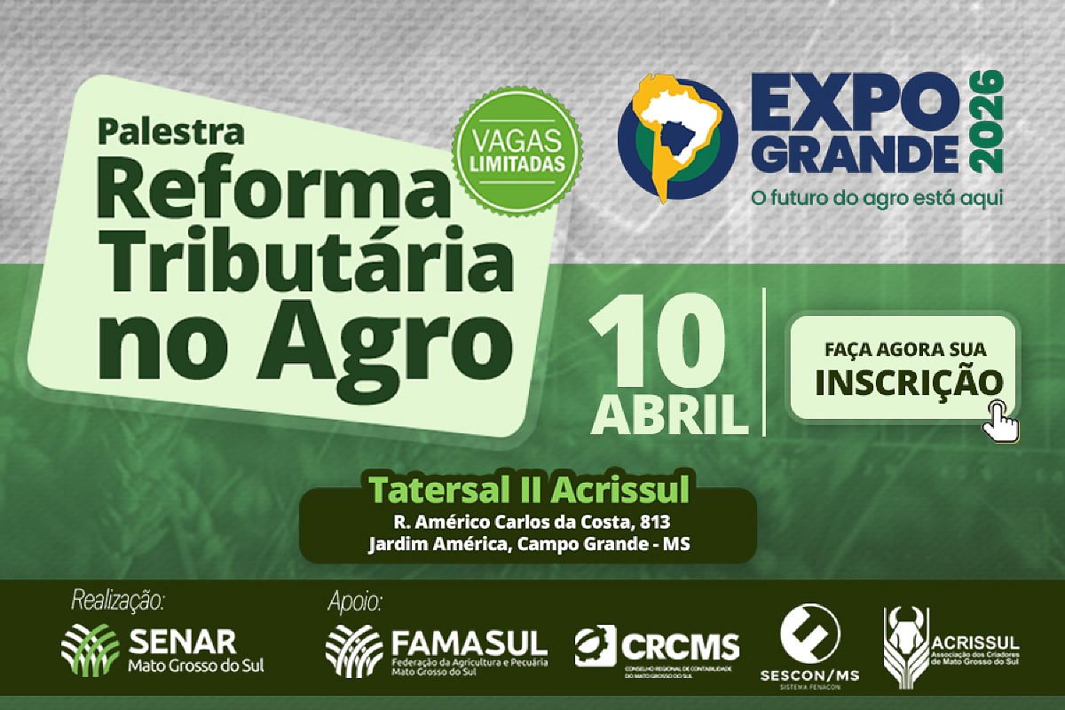 Evento sobre reforma tribut&aacute;ria no agro tem vagas esgotadas na Expogrande
