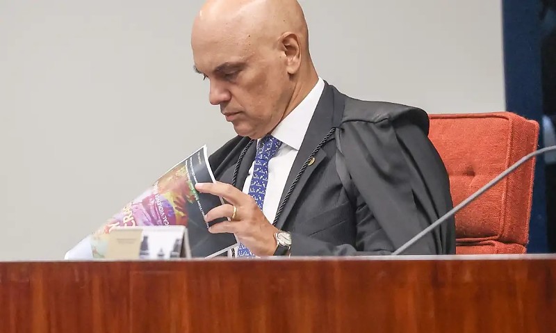 Brasília (DF), 25/02/2026 – Ministro Alexandre de Moraes participa no plenário da primeira turma do segundo dia do julgamento no STF dos mandantes do assassinato da ex-vereadora, Marielle Franco