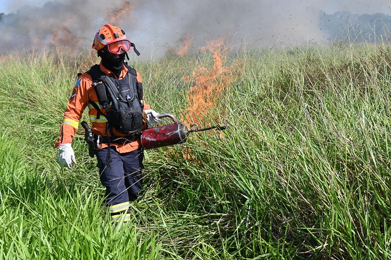 Corpo de Bombeiros realiza ação preventiva em parque estadual na Bacia do Rio Paraná