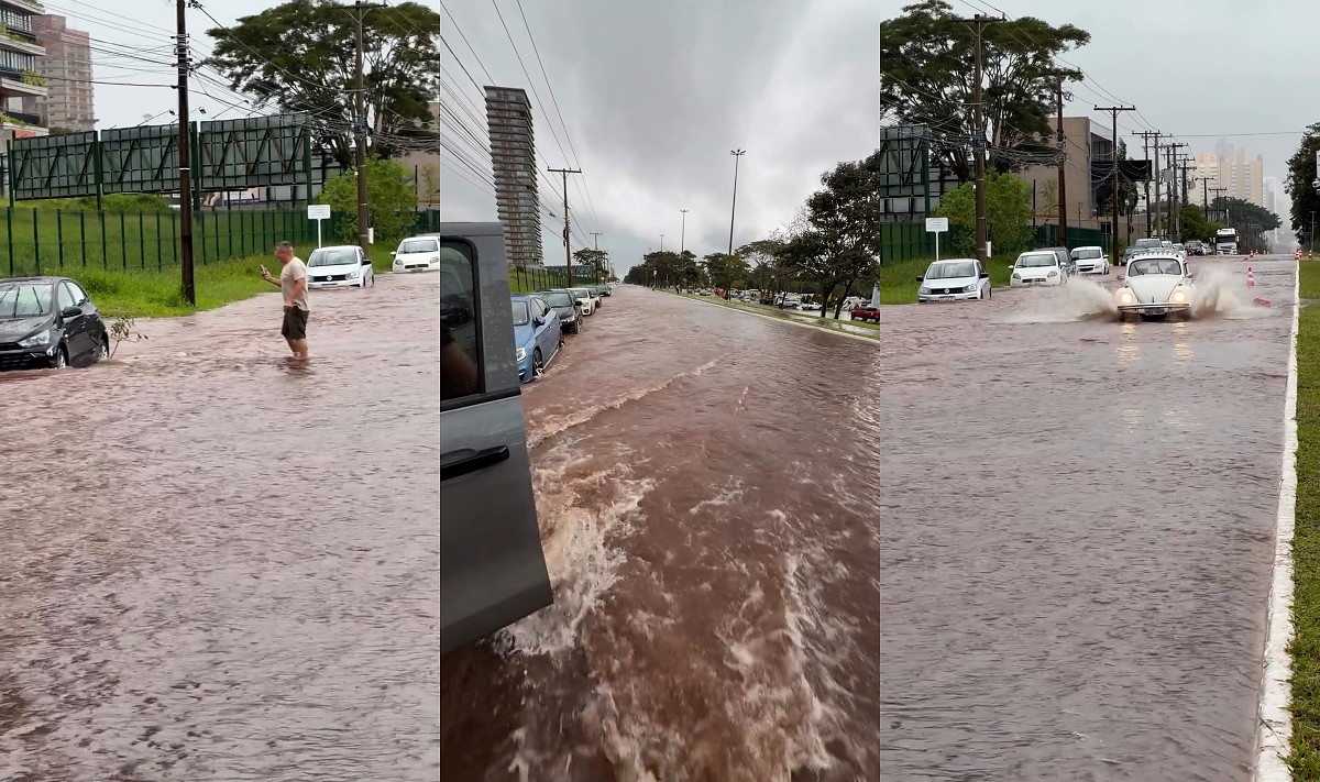 Temporal provoca alagamentos e transtornos em Campo Grande