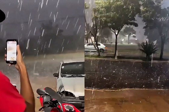 Granizo e ventania causam transtornos em municípios de Mato Grosso do Sul