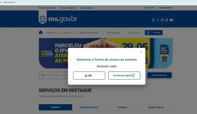 Sistema entra em vigor na administração estadual soment eem julho
