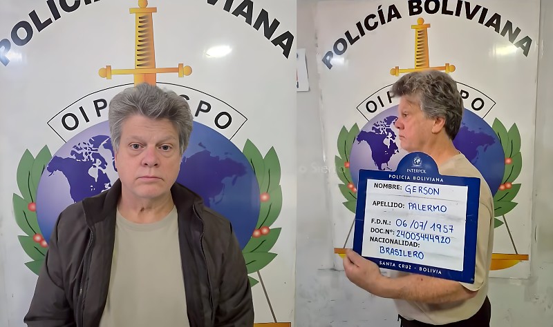 Santa Cruz de La Sierra/Bolívia - 27/05/2026 - MUNDO - Foragido há seis anos, Gerson Palermo deve cumprir pena no Presídio Federal, em Campo Grande. Condenado a 126 anos de prisão, ele foi preso na terça-feira (26) em Cotoca, região de Santa Cruz de