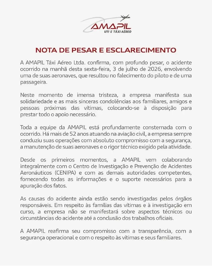 Nota Amaphil Táxi Aéreo