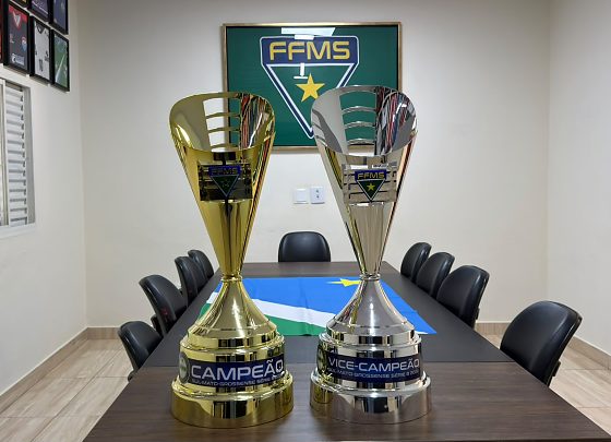 Troféus de Campeão e Vice-Campeão da FFMS
