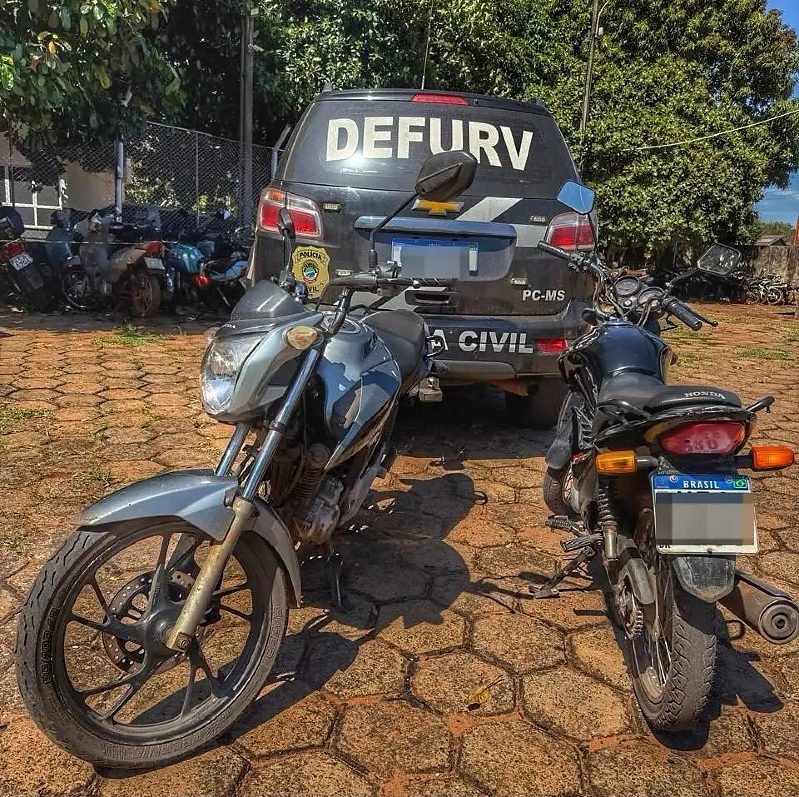 Dupla é presa suspeita de integrar quadrilha de furto de motos em Campo Grande