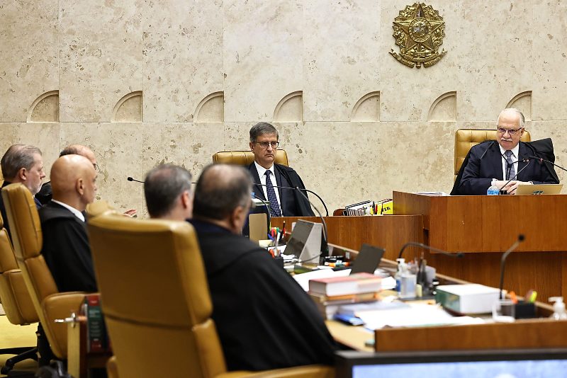 Ministro Edson Fachin, em sessão do caso Vorcaro-Moraes