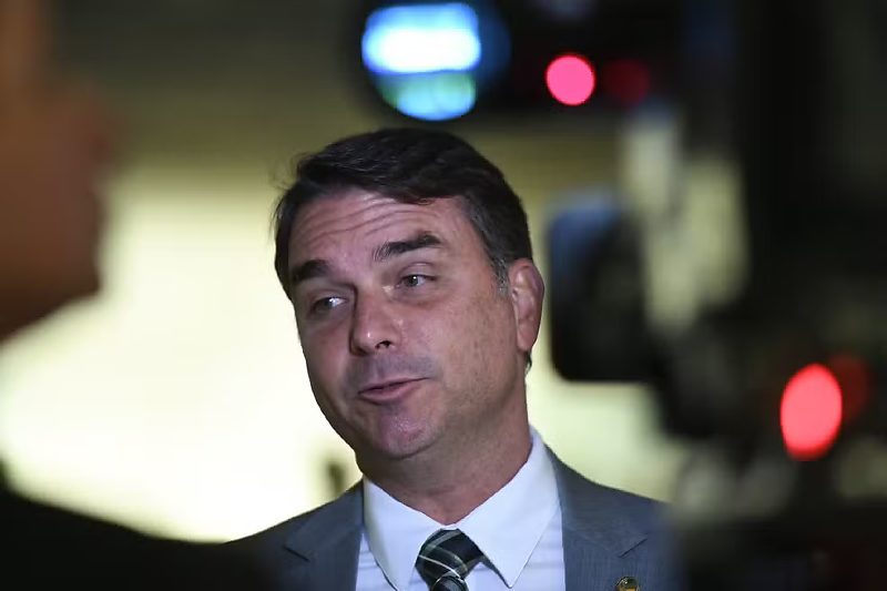 O senador Flávio Bolsonaro (PL-RJ), candidato à Presidência da República
