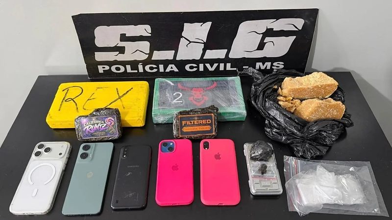 Trio é preso com mais de 2,1 kg de cocaína e 600 g de crack em Aparecida do Taboado