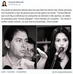 Aliada de Delcídio, Grazielle rejeita Bernal